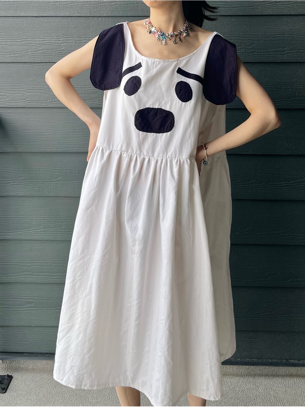 Puppy Mood | Handmade Patchwork Puppy Face Dress SKU 07216 Plus Size - Picture 16 of 16